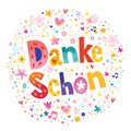 Danke schon Thank you very much in German Royalty Free Stock Photo