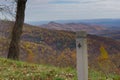 A hike on the Appalachian Trail leads to a mountain overlook Royalty Free Stock Photo