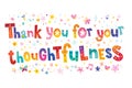 Thank you for your thoughtfulness Royalty Free Stock Photo