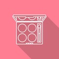 Eye shadow palette icon. Beauty industry. Professional facial makeup. Royalty Free Stock Photo