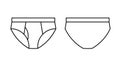 Men briefs underwear icon isolated on white background