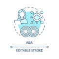 2D ABA blue line icon concept Royalty Free Stock Photo