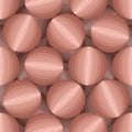 3D abstract background of balls. Seamless pattern from round obj Royalty Free Stock Photo