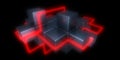 3D abstract background cubes. 3d illustration Royalty Free Stock Photo