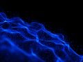 3D abstract background of flowing particles Royalty Free Stock Photo