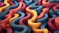 3d-like abstract background with many different colored shapes, AI Royalty Free Stock Photo