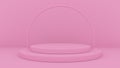 3d abstract background render. Platform for product display. Interior podium place. Blank decoration template for design