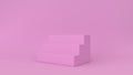 3d abstract background render. Platform for product display. Interior podium place. Blank decoration template for design
