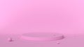3d abstract background render. Platform for product display. Interior podium place. Blank decoration template for design