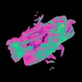 3d abstract background render. Vivid vibrant splash shape for design. Geometric graphic color art fractal texture for