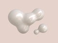 Abstract bubble look marble texture glossy minimal soft pink background 3d render
