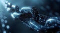 3D Abstract Chain Background: Digital Code Links