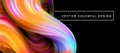 3d Abstract colorful fluid design. Vector illustration