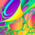3d abstract colorful psychedelic background, vivid neon gradients, curvy shapes, digital illustration, unusual fantastic concept,