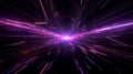 3d abstract cosmic background, ultra violet neon rays, glowing lines, cyber network, speed of light, space-time continuum Royalty Free Stock Photo