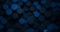 3D Abstract Dark Blue Hexagon Background Royalty Free Stock Photo