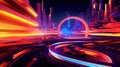 3d Abstract Data Visualization background Royalty Free Stock Photo