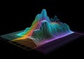 3d Abstract Data Visualization background Royalty Free Stock Photo