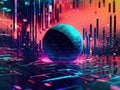 3d Abstract Data Visualization background Royalty Free Stock Photo