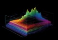 3d Abstract Data Visualization background Royalty Free Stock Photo