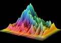 3d Abstract Data Visualization background Royalty Free Stock Photo