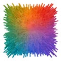 A 3D abstract design composed of numerous elongated rectangular prisms, arranged