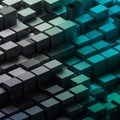 A 3D abstract design featuring an array of geometric cubes. The cubes are stacked Royalty Free Stock Photo