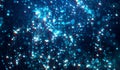 3D abstract digital technology blue light star particles network on blue background Royalty Free Stock Photo