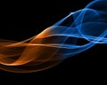 3D abstract flowing background in hot and cold colours Royalty Free Stock Photo