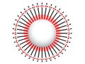 3d abstract futuristic spherical object