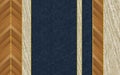3d abstract, golden and brown lines and marble and wooden and wooden shapes on dark blue background Royalty Free Stock Photo
