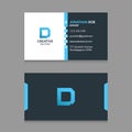 D Abstract Letter logo with Modern Corporate Business Card design Template VectorQ Royalty Free Stock Photo