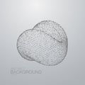 3D abstract loop shape of particles