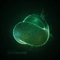 3D abstract loop shape of particles