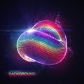 3D abstract loop shape of particles