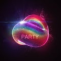 3D abstract loop shape of particles