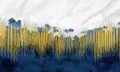 3d abstract marble art wallpaper for wall decor .Resin geode functional, like watercolor geode painting. golden, blue, white, and