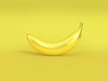 abstract metallic banana yellow background 3d rendering