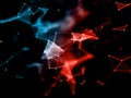 3D abstract modern network communications background with plexus design Royalty Free Stock Photo