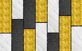 3d abstract modern wallpaper. Decorative rectangles with golden, black, and marble. geometric background