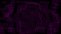 3D Abstract purple cubes. VJ isometric geometric mosaic waves pattern. Abstract geometric digital background with random motion Royalty Free Stock Photo