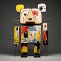 3d Abstract Sculpture: Bear Inspired By Basquiat, Picasso, Miro, And More