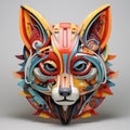 3d Abstract Sculpture: Fox Inspired By Basquiat, Picasso, Miro, And More