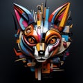 3d Abstract Sculpture: Fox Inspired By Basquiat, Picasso, Miro, And More