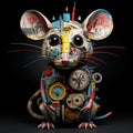3d Abstract Sculpture: Rat Inspired By Basquiat, Picasso, Miro, And More
