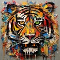 3d Abstract Tiger Sculpture Inspired By Basquiat, Picasso, Miro, And More