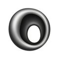 A 3D abstract shape resembling a torus or a ring with a hole in the Royalty Free Stock Photo
