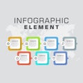 3D Abstract Shape Timeline Infographic Vector Template for Business Royalty Free Stock Photo