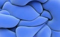 3d abstract shapes rendering illustration. Blue compressed abstraction. Trendy computer graphics with bright vivid colors.