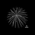 3d abstract sphere. Array with dynamic particles. Modern science and technology element. Vector illustration